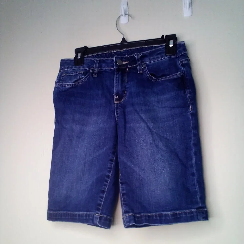 Calvin Klein Bermuda Shorts Women 27 Denim Blue